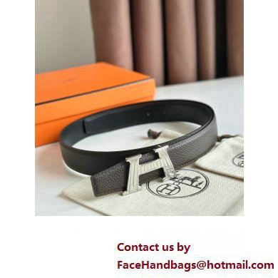 Hermes H Take Off belt buckle  &  Reversible leather strap 32 mm 02 2023